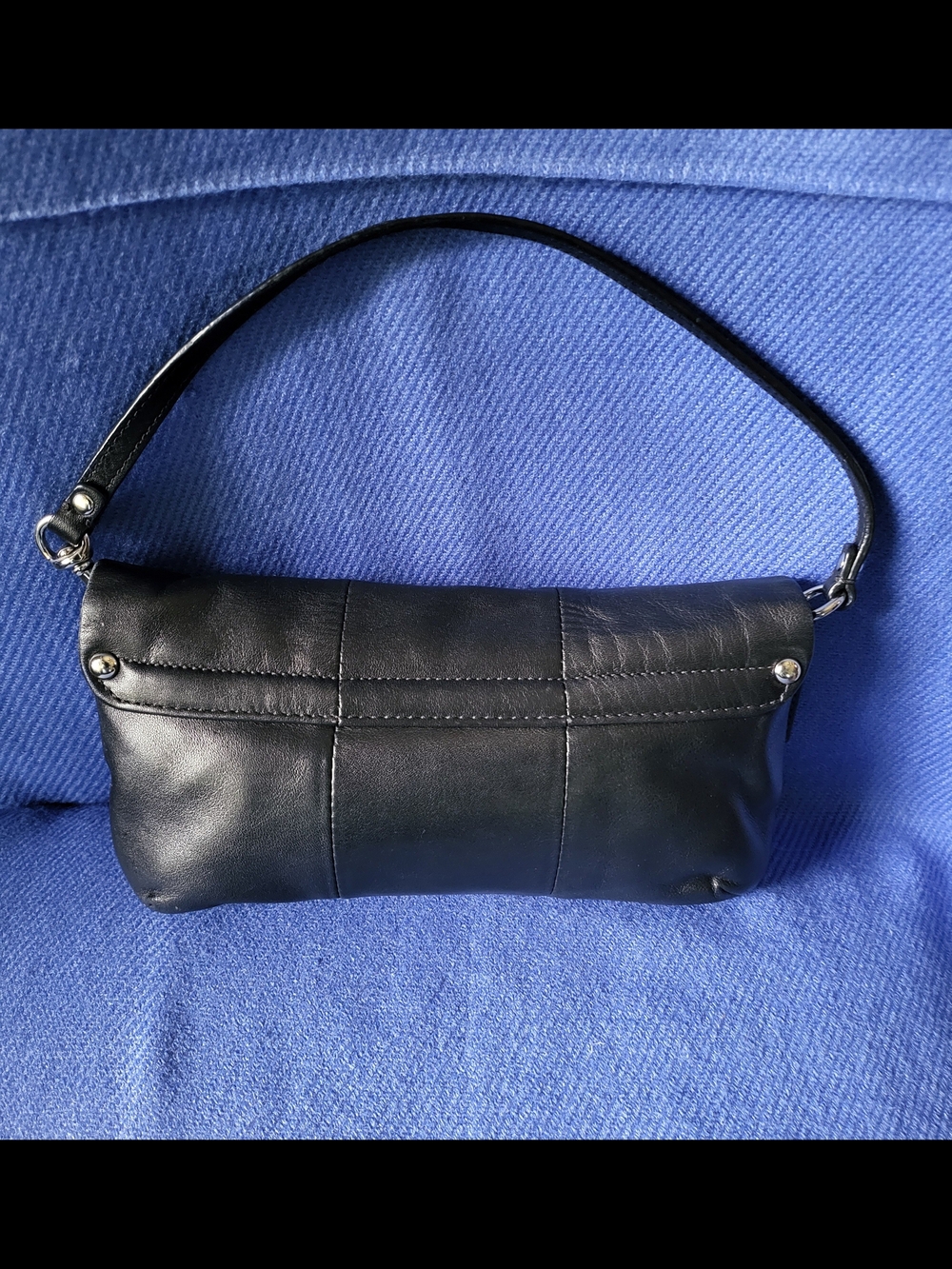 Coach Black Leather Turn-Lock Wristlet Clutch - Picture 3 of 13